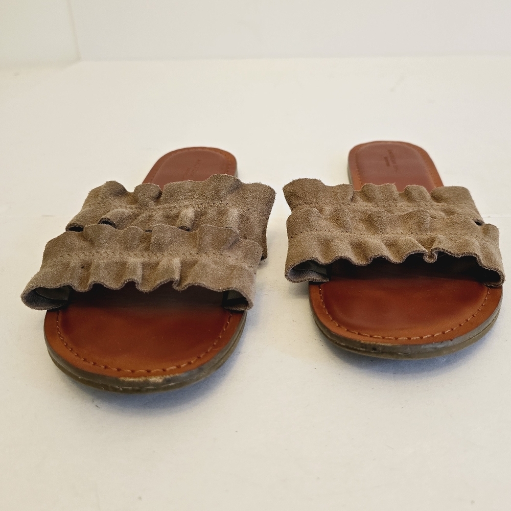 American Eagle Outfitters Women's Brown Tan Slides Sandals Size 8 - Picture 6 of 14